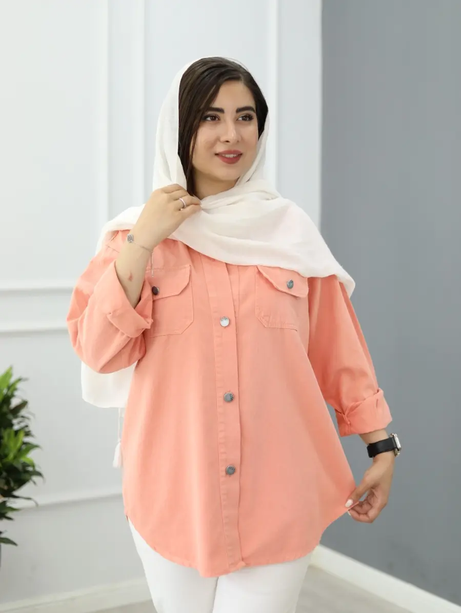 شومیز کتان گلبو